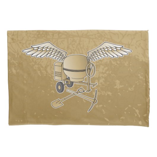 Betonmenger beige kussensloop (Voorkant)