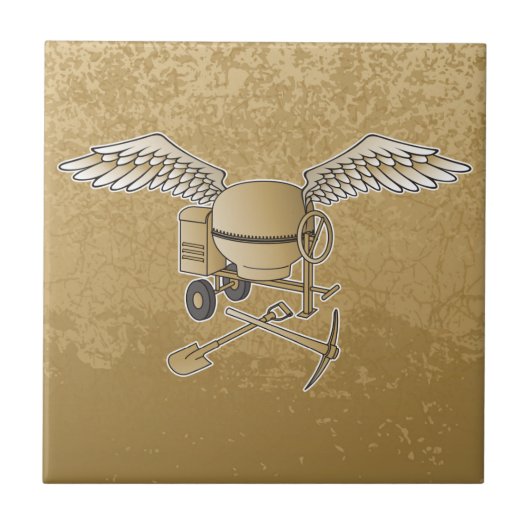 Betonmenger beige tegeltje (Voorkant)