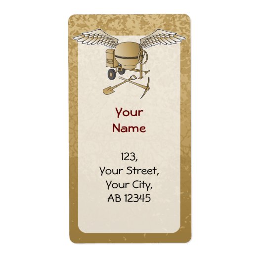 betonmenger etiket (Voorkant)