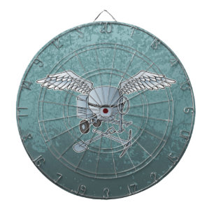 Betonmixer blauw-grijs dartbord