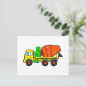 Betonmixer Briefkaart (Staand voorkant)