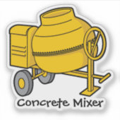 Betonmixer Sticker (Voorkant)