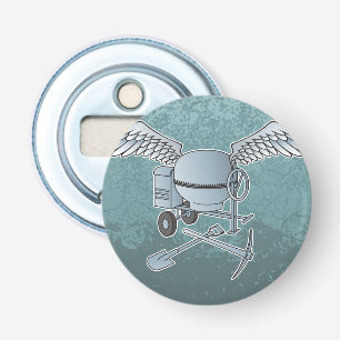 Betonmolen blauw-grijs button flesopener