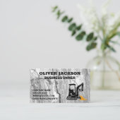 Betonnen achtergrond | Bouwmachine Visitekaartje (Staand voorkant)