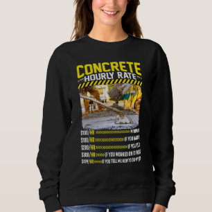 Betonnen cementmixer met uurlonen Cadeau Trui
