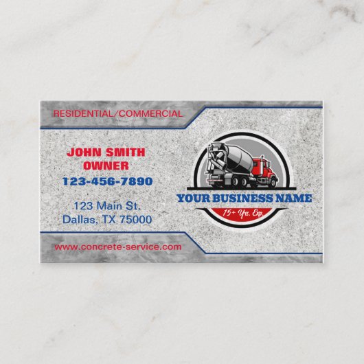 Betonnen Visitekaartje (Voorkant)