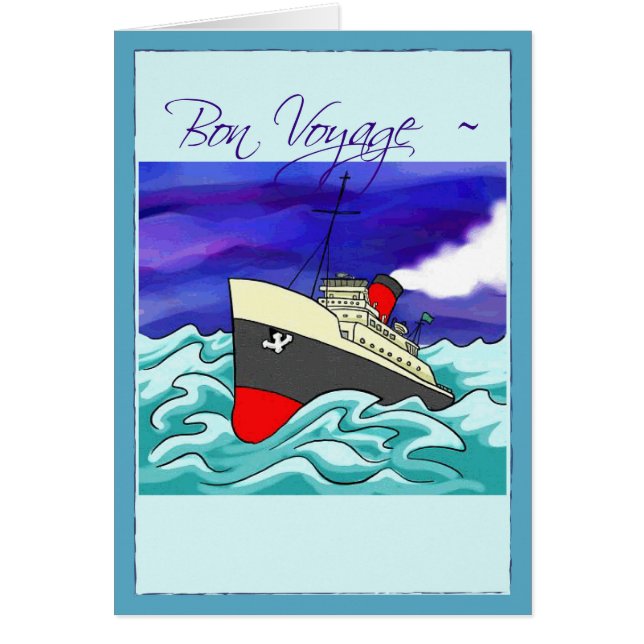 Betonreis met een groot cruiseschip (Voorkant)