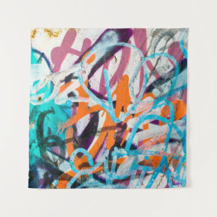 Betonstaal, met weven, verven met versleten wanden wandkleed