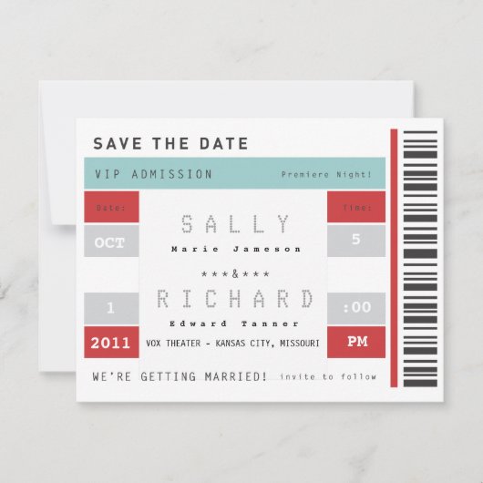 Betonstaal Opslaan Datum Save The Date (Voorkant)