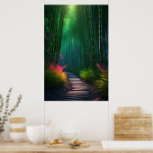 Betoverd Bamboo Wonderland Poster (Keuken)