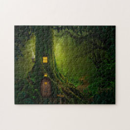 Betoverd bos boomhut legpuzzel