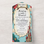 Betoverd bos boslandgoed kasteel sprookjeshuwelijk all in one uitnodiging (Binnen)