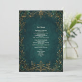 Betoverd Bos Bruiloft Diner Bar Menu (Staand voorkant)