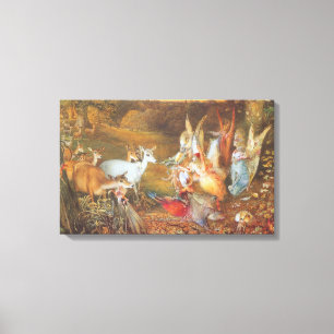 Betoverd bos door kunstenaar John Anster Fitzgeral Canvas Afdruk