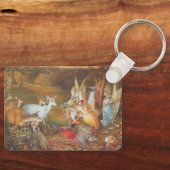Betoverd bos door kunstenaar John Anster Fitzgeral Sleutelhanger (Voorkant)