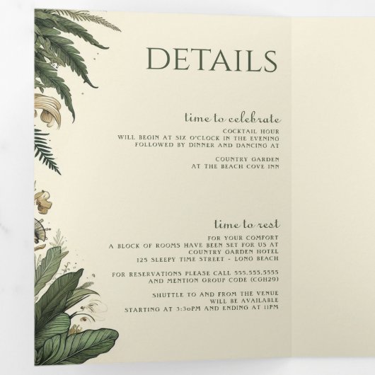  betoverd bos drieluik uitnodiging (Binnenzijde eerst)