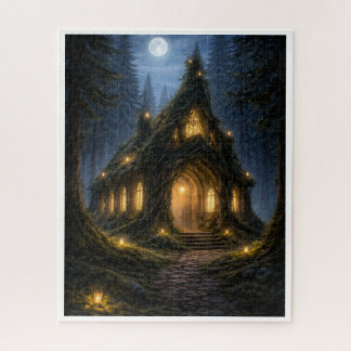 Betoverd Bos Kerk Puzzel - Maanverlicht Bosland