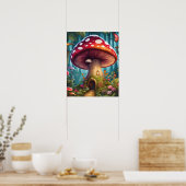 Betoverd Bos Magic Mushroom House Poster (Keuken)
