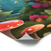 Betoverd Bos Magic Mushroom House Poster (Hoek)