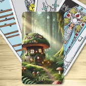 Betoverd bos magische paddestoel Fairy House Pokerkaarten