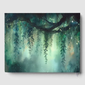 Betoverd Bos Magische Tuin Smaragd Bruiloft Gastenboek (Achterkant)