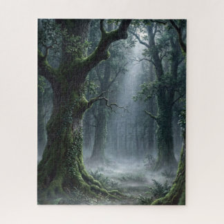 Betoverd Bos | Nevelig Boslandschaps Fantasie Puzz Legpuzzel