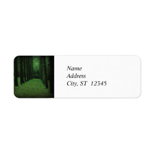 Betoverd bos retouradreslabel etiket