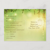 Betoverd bos roestieke RSVP trouwpostkaart Uitnodiging Briefkaart (Achterkant)