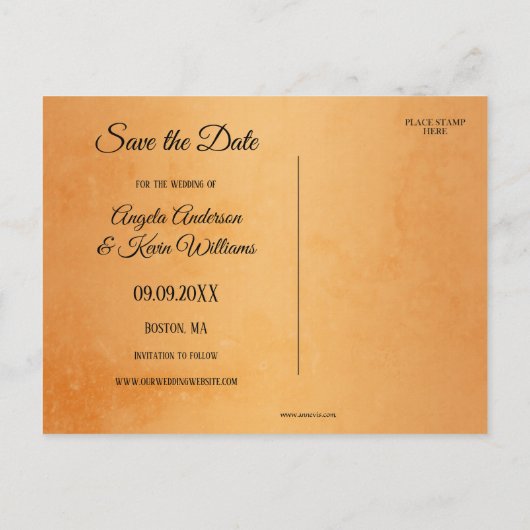 Betoverd bos Save the Date ansichtkaart Aankondigingskaart (Achterkant)