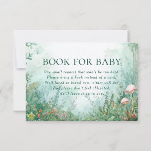 Betoverd bos sprookjesboek voor baby RSVP kaartje
