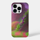 Betoverd bospad met met bloemen bedekte boog iPhone hoesje (Achterkant)