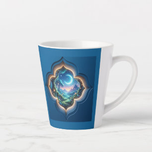 Betoverd Bosportaal met Maanlicht Geschenk Latte Mok