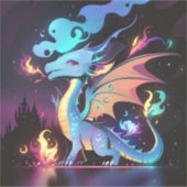 Betoverd Drakenvuur Sticker (Voorkant)