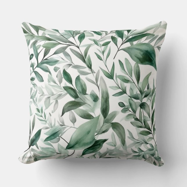 Betoverd Evergreen Ballet Botanical Kussen (Voorkant)