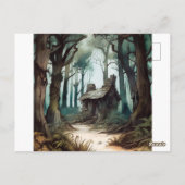 Betoverd Forest Cottage Briefkaart (Achterkant)