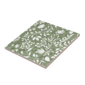 Betoverd gebladerte bloementuin HD Pattern Tegeltje (Zijkant)