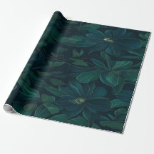 Betoverd gebladerte: groen blad op donkerblauw