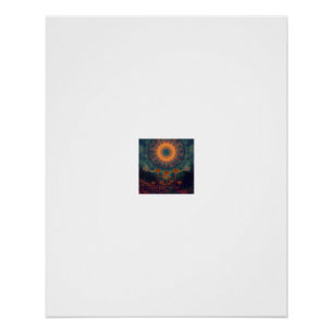 Betoverd gloeiend paddestoelenbos droom perfect poster