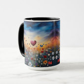 Betoverd Hart en Wildbloemen Mok (Voorkant links)