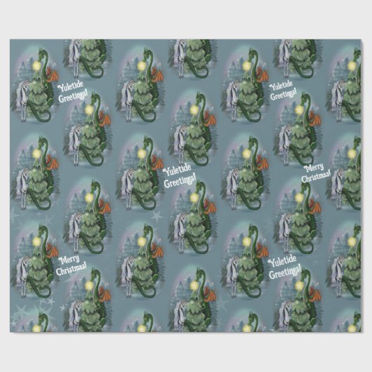 Betoverd kerst inpakpapier (Vlak)