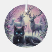 Betoverd kerstornament glas ornament (Achterkant)