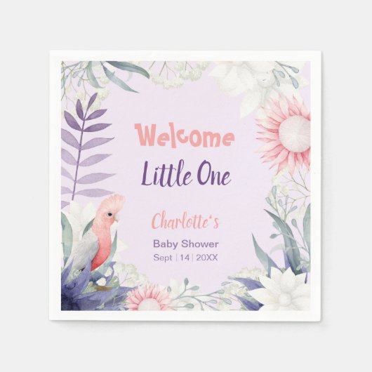 Betoverd lavendel genderneutraal Baby shower Servet (Voorkant)