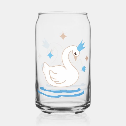 Betoverd meer - sierlijke zwaan blikvorm glas (Voorkant)