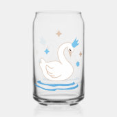Betoverd meer - sierlijke zwaan blikvorm glas (Achterkant)