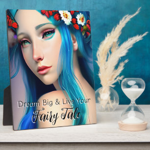 betoverd meisje met bloemen Sprookje Fotoplaat