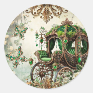 Betoverd Mos & Maneschijn Smaragd Kleurenwiel Stic Ronde Sticker