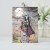 Betoverd oktober Halloween Briefkaart (Staand voorkant)