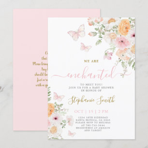 Betoverd om je te ontmoeten Baby shower Girl Invit Kaart