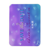 Betoverd onder het Zee Save the Date Magnet Magneet (Verticaal)