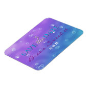 Betoverd onder het Zee Save the Date Magnet Magneet (Linkerzijde)
